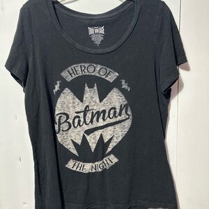 Vintage Black Batman 'Hero of the Night' Short Sleeve Tee